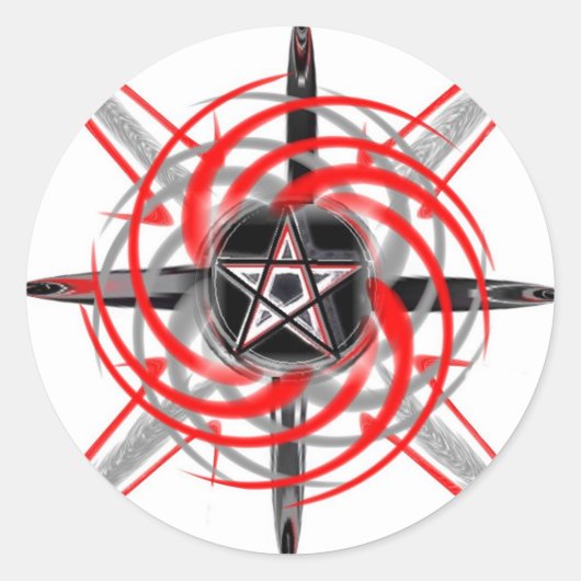 FireStar White Round Aufkleber (Vorderseite)