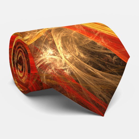 Firestorm Abstrakt Art Krawatte (Gerollt)