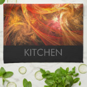 Firestorm Abstrakt Art Küchentuch (Gefaltet)