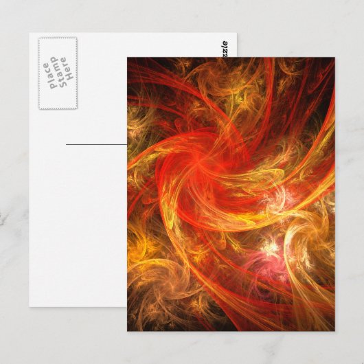 Firestorm Abstrakt Art Postkarte (Vorne/Hinten)