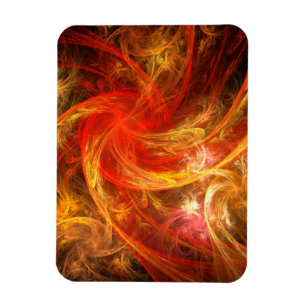 Firestorm Abstrakt Art Premium Magnet