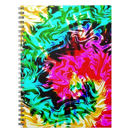Firestorm-Gefärbte Krawatte, Notebook Notizblock (Vorderseite)