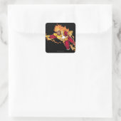 Firestorm im Flug 2 Quadratischer Aufkleber (Tasche)