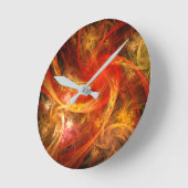 Firestorm Nova Abstract Art Round Große Wanduhr (Winkel)