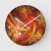 Firestorm Nova Abstract Art Round Große Wanduhr (Vorderseite)