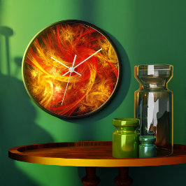 Firestorm Nova Abstract Art Round Große Wanduhr