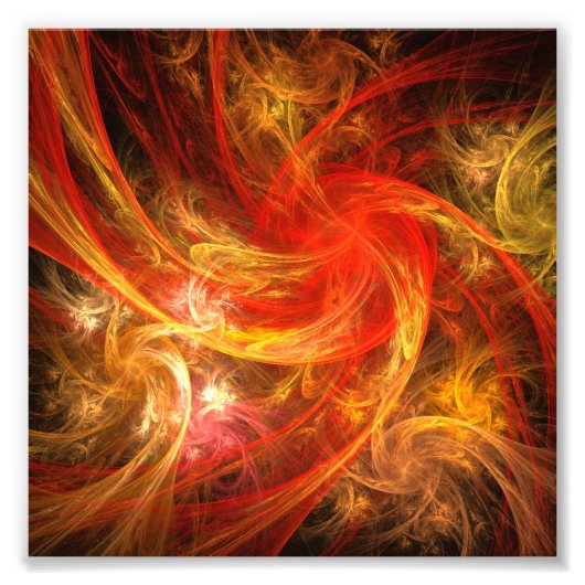 Firestorm Nova Abstrakt Art Foto Print (Vorne)