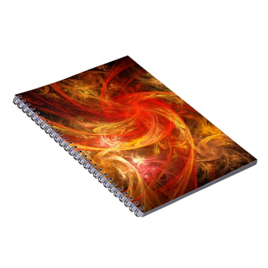 Firestorm Nova Abstrakt Art Notebook Notizblock (Rechte Seite)