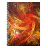 Firestorm Nova Abstrakt Art Notebook Notizblock (Vorderseite)