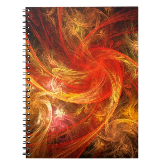 Firestorm Nova Abstrakt Art Notebook Notizblock (Vorderseite)