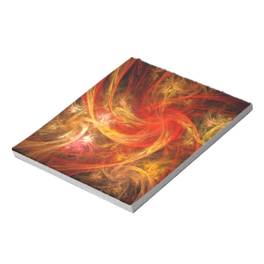 Firestorm Nova Abstrakt Art Notepad Notizblock (Rotiert)