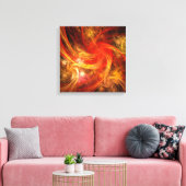 Firestorm Nova Abstrakt Art Quad Canvas Print Leinwanddruck (Insitu (Wohnzimmer))