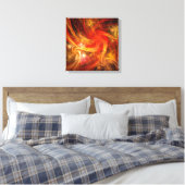 Firestorm Nova Abstrakt Art Quad Canvas Print Leinwanddruck (Insitu (Schlafzimmer))