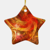 Firestorm Nova Abstrakt Art Star Ornament (Hinten)