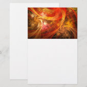 Firestorm Nova Abstrakt Art Stationery Briefpapier (Vorne/Hinten)