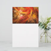 Firestorm Nova Abstrakt Art Stationery Briefpapier (Stehend Vorderseite)