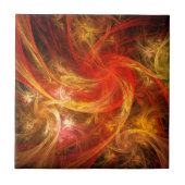 Firestorm Nova Abstrakt Art Tile Fliese (Vorderseite)