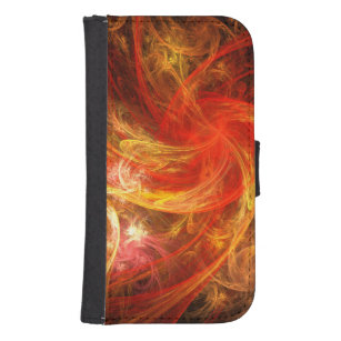Firestorm Nova Abstrakt Art Wallet Samsung S4 Geldbeutel Hülle