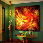 Firestorm Nova Abstrakt Art Wrapped Canvas Print Leinwanddruck