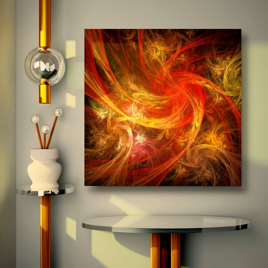 Firestorm Nova Abstrakt Art Wrapped Canvas Print Leinwanddruck