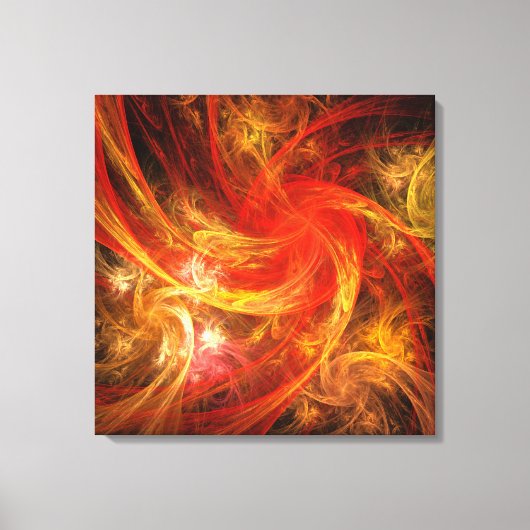 Firestorm Nova Abstrakt Art Wrapped Canvas Print Leinwanddruck (Vorderseite)
