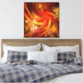 Firestorm Nova Abstrakt Art Wrapped Canvas Print Leinwanddruck (Insitu (Schlafzimmer))