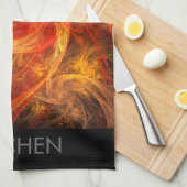 Firestorm Nova Abstrakte Küche Handtuch (Viertel Falte)