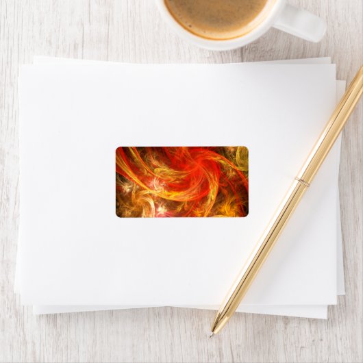 Firestorm Nova Abstrakte Kunst Adressaufkleber (Insitu)