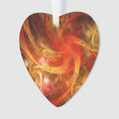 Firestorm Nova Abstrakte Kunst AkrylHerz Ornament (Vorderseite)