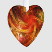 Firestorm Nova Abstrakte Kunst AkrylHerz Ornament (Vorderseite)