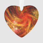Firestorm Nova Abstrakte Kunst AkrylHerz Ornament (Rückseite)