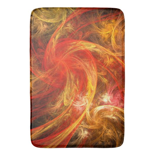 Firestorm Nova Abstrakte Kunst Badematte (Vorderseite Vertikal)