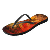 Firestorm Nova Abstrakte Kunst Badesandalen (Schrägansicht)