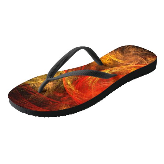 Firestorm Nova Abstrakte Kunst Badesandalen (Schrägansicht)