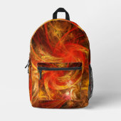 Firestorm Nova Abstrakte Kunst Bedruckter Rucksack (Vorderseite)