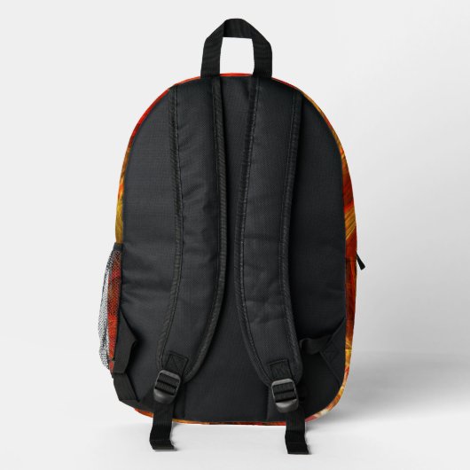 Firestorm Nova Abstrakte Kunst Bedruckter Rucksack (Rückseite)