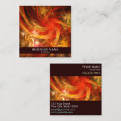 Firestorm Nova Abstrakte Kunst Beruflich Quadratische Visitenkarte (Vorne/Hinten)