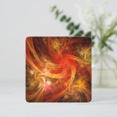 Firestorm Nova Abstrakte Kunst Einladung (Stehend Vorderseite)