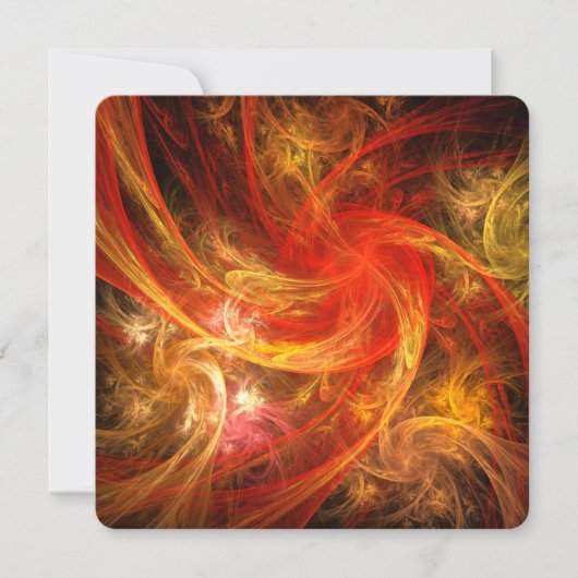 Firestorm Nova Abstrakte Kunst Einladung (Vorderseite)