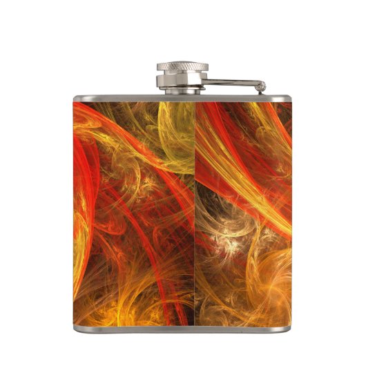 Firestorm Nova Abstrakte Kunst Flachmann (Rückseite)