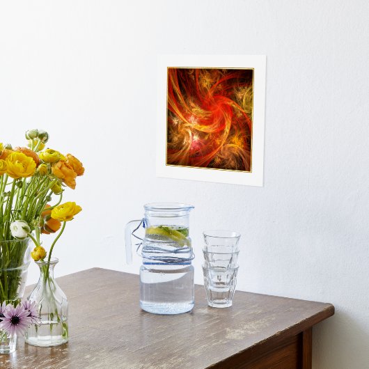 Firestorm Nova Abstrakte Kunst Foliendrucke (Ablage(Küche))