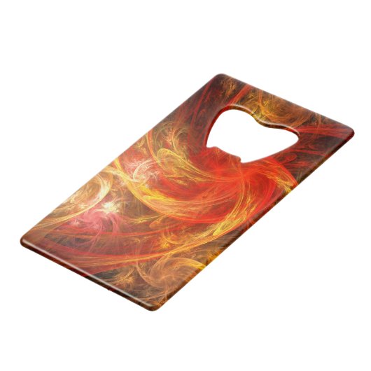 Firestorm Nova Abstrakte Kunst Geldkarten Flaschenöffner (Vorderseite Schrägansicht)