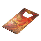 Firestorm Nova Abstrakte Kunst Geldkarten Flaschenöffner (Rückseite Schrägansicht)