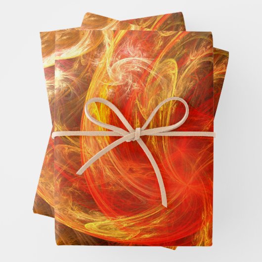 Firestorm Nova Abstrakte Kunst Geschenkpapier Set (Beispiel)