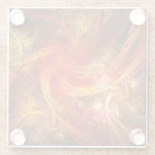 Firestorm Nova Abstrakte Kunst Glasuntersetzer (Rückseite)