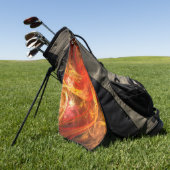 Firestorm Nova Abstrakte Kunst Golfhandtuch (Gras)