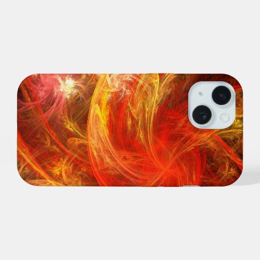 Firestorm Nova Abstrakte Kunst iPhone 15 Hülle (Rückseite (Horizontal))
