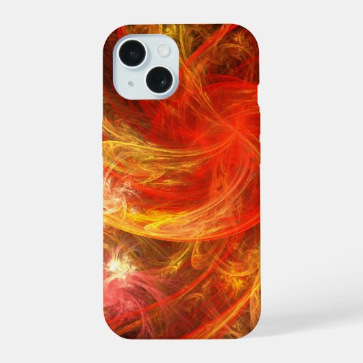 Firestorm Nova Abstrakte Kunst iPhone 15 Hülle (Rückseite)