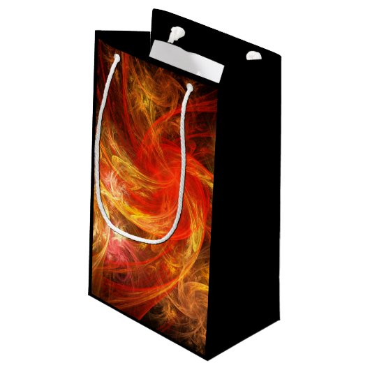 Firestorm Nova Abstrakte Kunst Kleine Geschenktüte (Rückseite Schrägansicht)