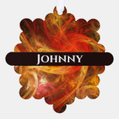 Firestorm Nova Abstrakte Kunst Ornament Karte (Rückseite)